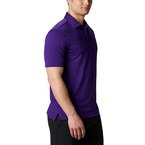 Columbia Omni-Wick Drive Polo, Purple, Xx-Large #TOP5