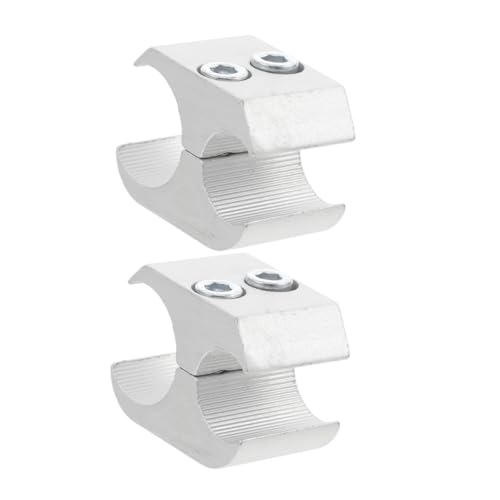 IWOWHERO 2pcs Sturdy Wheelchair Pipe Clamp Cane Holder for Walkers Easy Installation Durable Aluminum Accessory for Secure Pipe Fixation