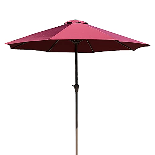 Parasol de table extérieur 9 pieds avec manivelle pour jardin et piscine