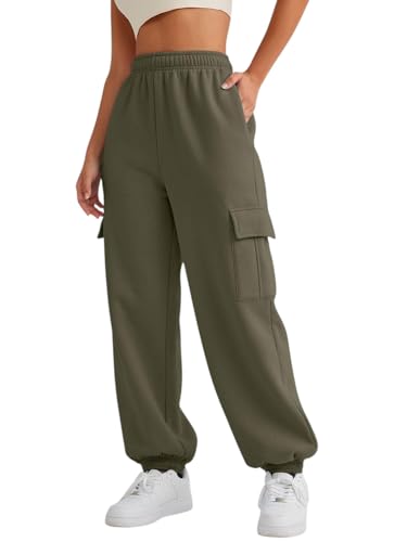 Q - RIOUS Women's Comfort Fit Jogger Pants with Side Pockets