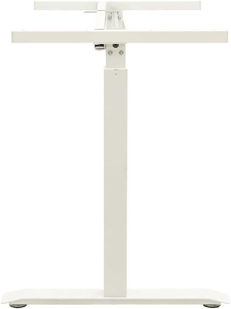 vidaXL Standing Desk Frame, Adjustable Desk Legs with Hand Crank System, Stand up Desk Base, Standing Frame for Computer Desks Home Office, White