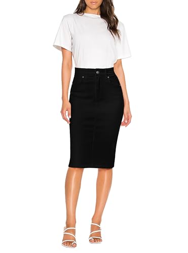 Lexi Womens Super Comfy Hyper Stretch Denim Skirt