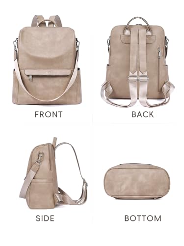 CLUCI Women Backpack Purse Fashion Leather Large Designer Travel Ladies College Shoulder Bags