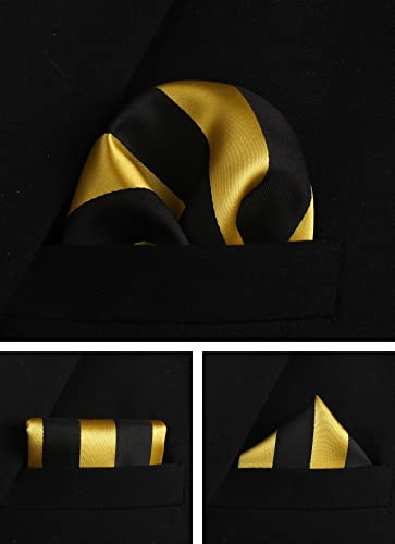 Image of Striped Plaid Polka Dot Mens Tie Formal Necktie Pocket Squares Ties Clips Cufflinks Classic for Men Set