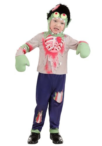 Disfraz para bebé zombie niño con camisa, pantalón, capucha y cubre zapatos