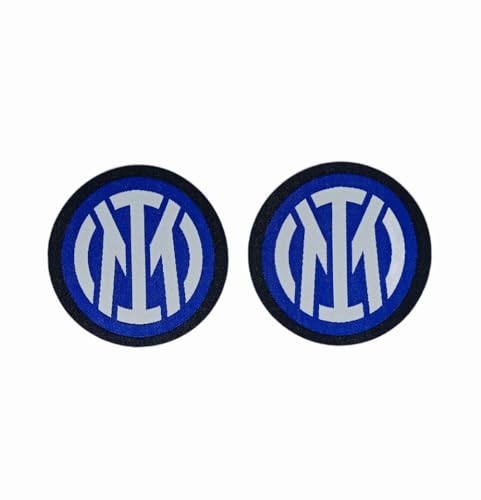 Parche con escudo del equipo de fútbol, para planchar o coser, 2 unidades termoadhesivas de 7 cm, bordado, Milan, Inter