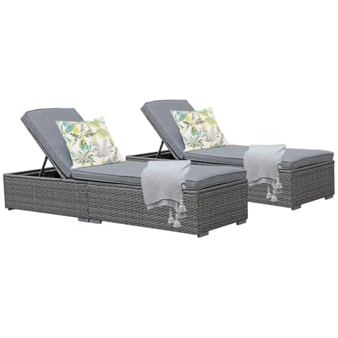 Patiorama Outdoor Chaise Lounge Chair with Cushion Cover