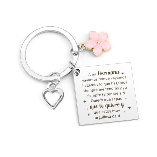 QONCV Regalo Hermana, Llaveros Hermana Regalo Cumpleaños Originales Regalos de San Valentín Navidad Gracias Originales Mujer