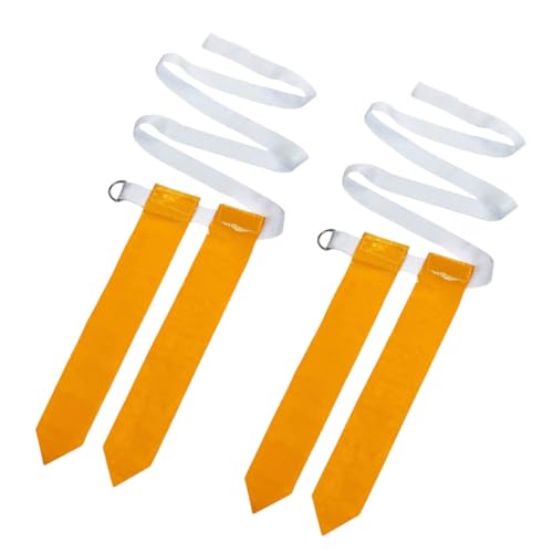 HANABASS Youth Flag Football Belts 2pcs Nylon Rugby Waist Belts with Flags for American Football Defense Training