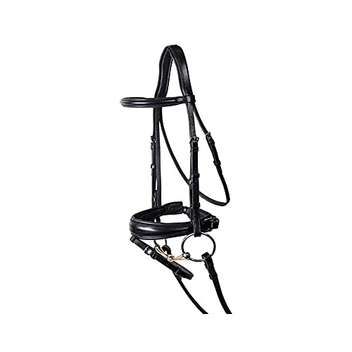 Pinnacle Comfort Plus Dressage Bridle | Color Black | Size Oversize | Ultimate Horse Riding Experience | Unprecedented Stable Comfort | Exceptional Craftsmanship