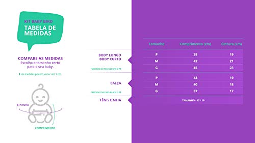 Kit 14 Peças Body Manga Longa Calça Mijão Macacão para Bebê Meninas Tamanho:M