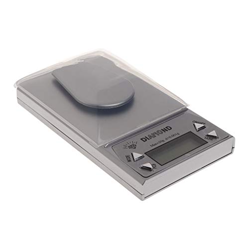 Báscula digital de joyería LCD 20g 0.001g plateada miniatura 3