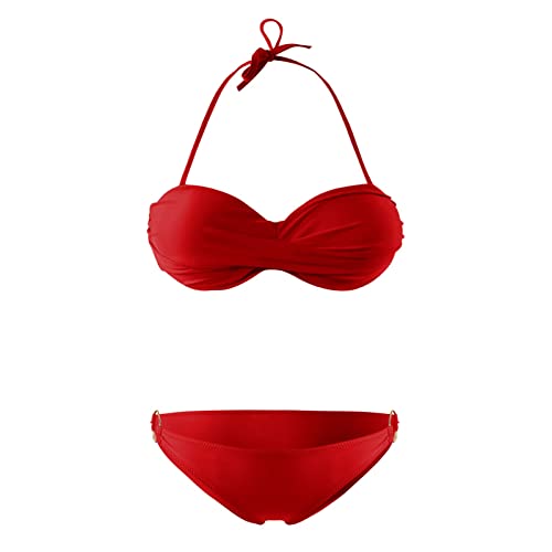 Conjunto de bikini de 2 piezas para mujer, tirantes trenzados en la espalda con parte inferior reversible, traje de baño de 2 piezas para mujer, traje de baño para mujer de pecho pequeño, trajes de