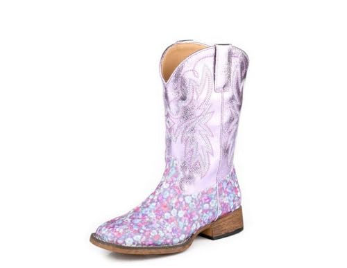 ROPER Girl's Glitter Bloom (Toddler/Little Kid) Western Boot