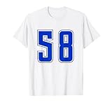 Photo Gallery blu reale numero 58 uniforme numerata squadra sportivo maglietta Photo Gallery blu reale numero 58 uniforme numerata squadra sportivo maglietta
