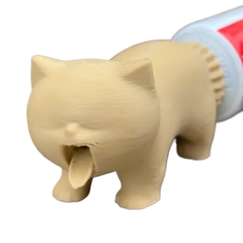 Dispensador de pasta de dientes para gatos, herramienta para el cuidado de mascotas para dientes sanos, silicona suave con diseño de fácil compresión, entrega automática de pasta para gatos y perros