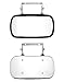 QWORK Stainless Steel Convex Mirror, Over Door Rectangular U-Bracket Rearview Mirror for Tractors, Forklifts, Trucks