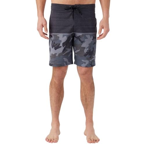 O'Neill Men's Board Shorts, 8-Inch Inseam, 4-Way Stretch, Gray Camo (US, Numeric, 38, Regular, Regular, Gray)2