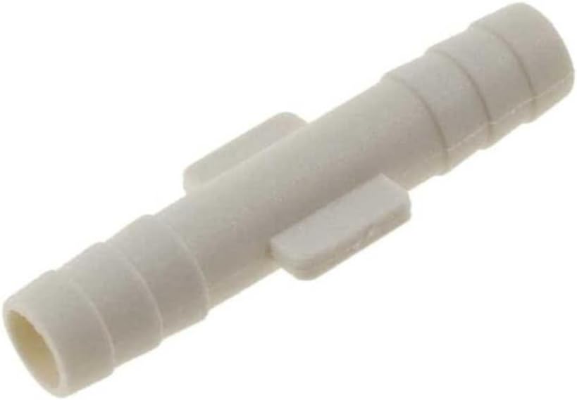 KarParts360 Hard Vacuum Tubing Connector | 10 Pieces | Plastic Material | White Color | Straight Connector | 1/4 By 1/4 Outer Diameter