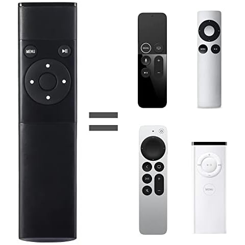 Infrared Replacement Remote Control Compatible with Apple TV 4K HD MC377LL/A, Fit for Apple TV2 TV3, for Apple 5th TV HD, for 1st 2nd 3rd 4th 5th Generation A1156 A1427 A1469 A1378 (NO Volume Control) Cover
