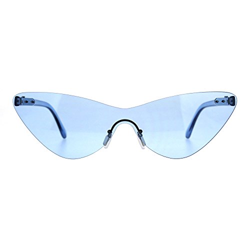 PASTL Rimless Cateye Sunglasses Womens Thin Monoblock Translucent Frame UV4002