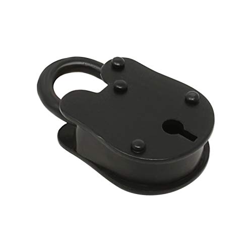 Image of Nautical Cove Antique Solid Iron Lock with Skeleton Keys - Pirate Treasure Lock (2.75 inch)