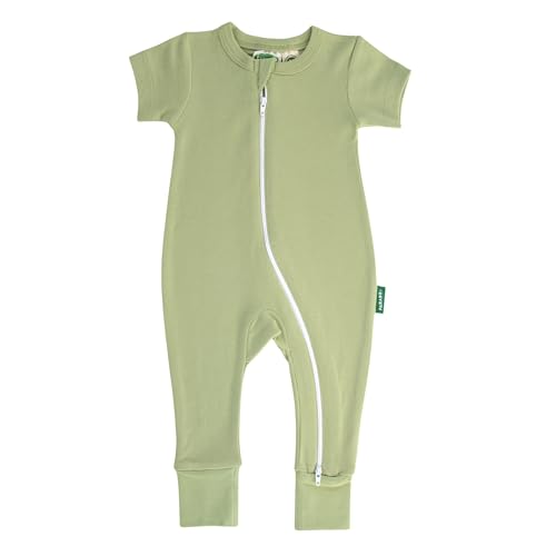 Image of PARADE Organic Essentials '2-Way' Zip Romper - Short Sleeve
