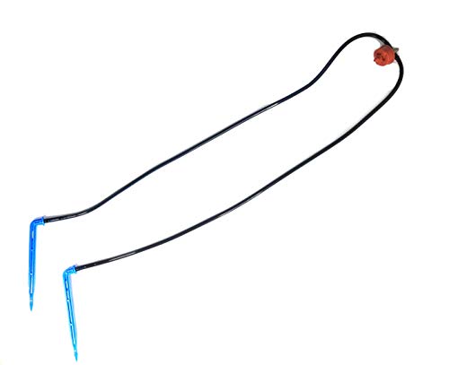 (20-Pack) - 40 Plants .5 GPH - Drip Grow Kit Double Head Manifold, Angled Drip Emitter Stakes With PC Dripper Emitters Included & 20