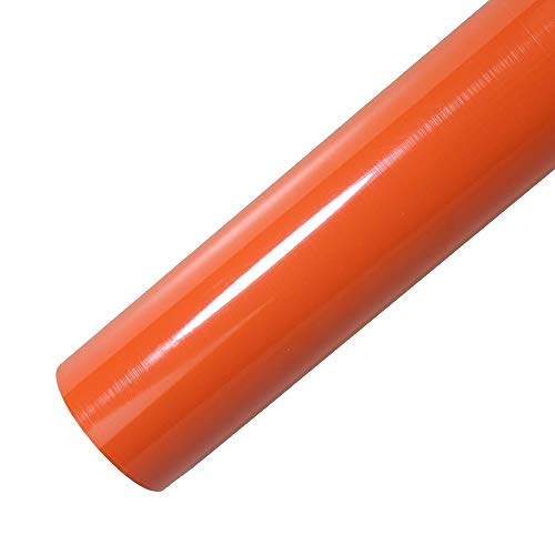 Orange Heat Transfer Vinyl Iron on HTV Roll for T-Shirts, Hats, Aprons 12