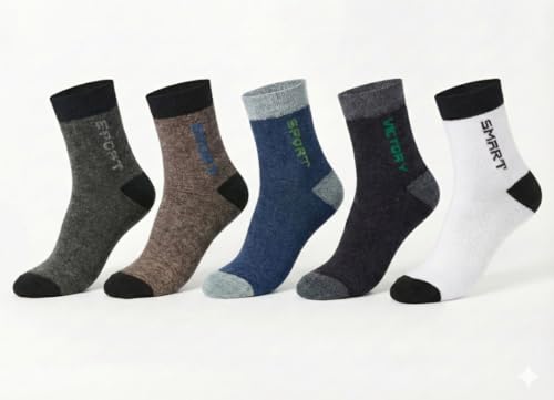 Image of demanded Black, grey, blue comfortable men & women socks pack of 5