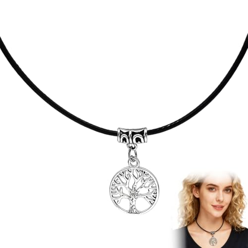 WUSJCOF 1 pcs Collar Árbol de la Vida para Mujer con Colgante de Árbol de la Vida (2 cm) Regalos para Madre, Hermana, Amiga