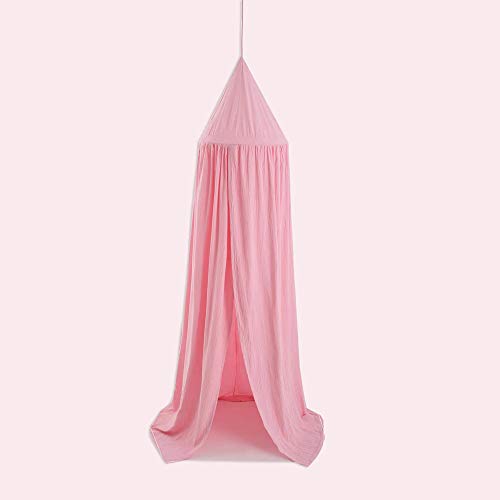 ONMIER Girls Princess Bed Canopy, Canopy for Crib and Toddler Kids Bed, Hanging Game Tent for Kids, Mosquito Net Nursery Play Room Decor (Pink)