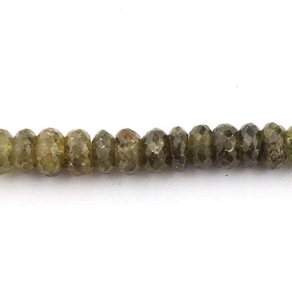 Garnet grossulaire rondelle 7-8mm perles facettées briolettes de 8 pouces SB131