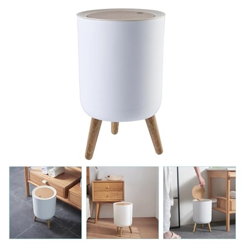 Caneca de basura ABS 7L blanca para oficina y hogar miniatura 6