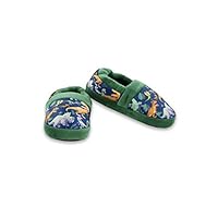 Jurassic World Dinosaur Kids Toddler Plush Aline Slippers (11-12 M US Little Kid, Navy)