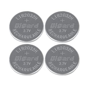 3.7V Rechargeable 70 mAh Li-ion LIR2032 Battery with 4 Batteries can be Used in Watches calculators airtag and flashlights