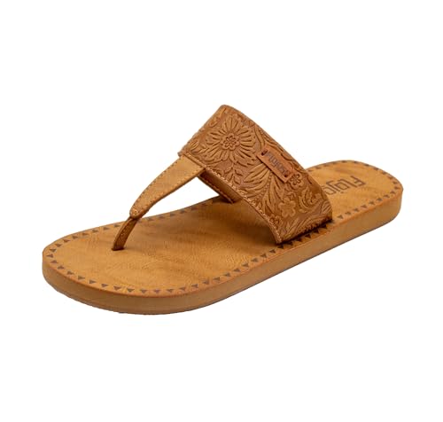 Image of Flojos Grace Women's Hooded Thong Sandal, Tan Artisan