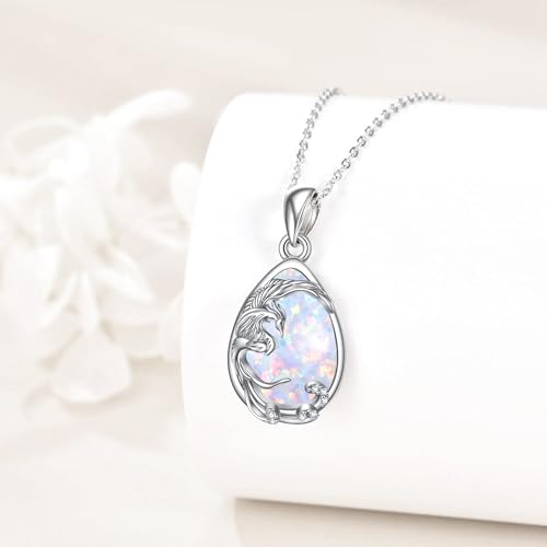YAFEINI Sterling Silver Phoenix Necklace with Mushroom Pendant - Women's Jewelry Gift4