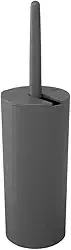 Escova Sanitária C/Suporte Higiene Banheiro Lavabo Privada Serene Cinza Chumbo - Coza