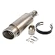 Shkalacar 38-51mm Universal Auspuff Schalldämpfer Rohr, Frosting Farbe Oblique Tail Refit Endschalldämpfer mit Fixed Ring und Gürtelschnalle Passend für Motorräder ATV