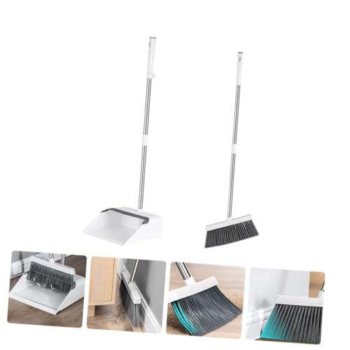 TOBBOMEY Besen Kehrschaufel Set mit Ergonomischem Griff Praktisches Haushalts reinigungsset für Innen und Außen Platzsparend Geeignet für Bodenreinigung im Haushalt Garage Werkstatt – Bild 7