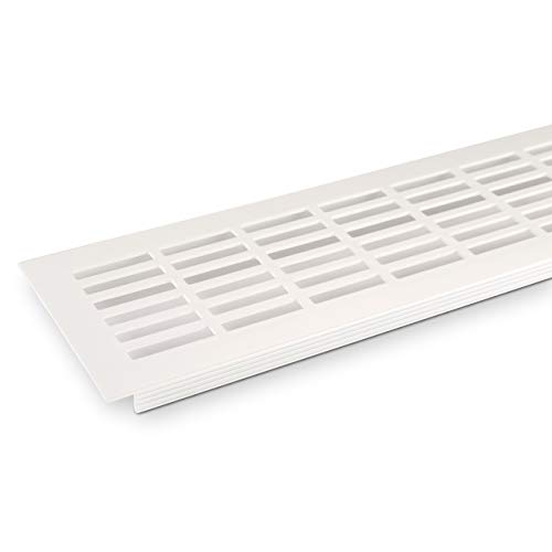 SO-TECH® Rejilla de ventilación Chapa perforada 480 x 81 mm Blanco (RAL9003) Rejilla de chapa perforada