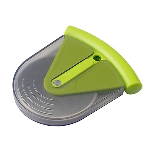 MUCKLILY Small Stainless Steel Pizza Wheel Cutter with Abs Handle Green Pizza Slicer for Effortless Cutting and Easy Cleaning Left Handed Right Handed Use Comfortable Grip
