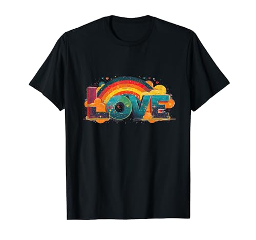 LGBT CSD Regenbogen LGBTQ Blumen Pride Liebe LOVE T-Shirt