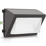 100W Glass Cover Outdoor Lights for House Dusk to Dawn Wall 5000K Daylight Sensor ETL UL 120-277V...