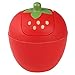 TOYANDONA Mini Desktop di Cestino Fragola Altalena Coperchio Cestino di Plastica Piccola Rifiuti Bidone della Spazzatura Bin per La Casa Ufficio Auto (Rosso)