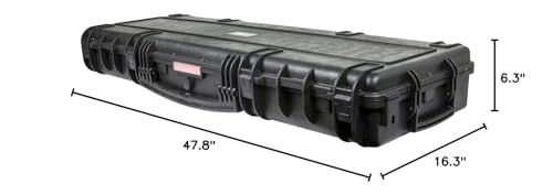 Image of Monoprice Weatherproof Hard Case - 47 x 16 x 6 Inches, With Wheels and Customizable Foam, Shockproof, IP67, Ultraviolet And Impact Resistant Material, Black - Pure Outdoor Collection