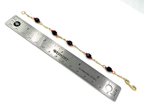 18K Gold Plated Azabache Beads 6mm Bracelet Protection Jewelry4