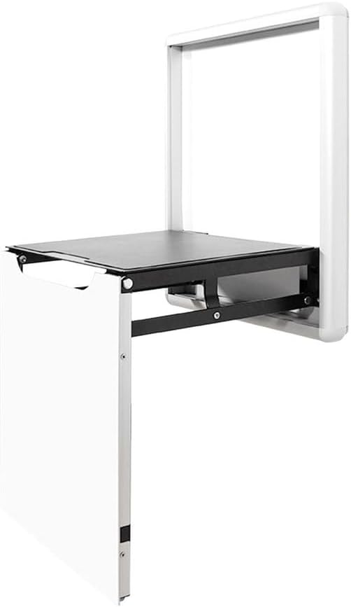 AIZYR Wall Mounted Folding Chair Folding Chair, Shoe Changing Stool Hidden Wall Stools Space Saving for Entryway, Living Room,Bathroom,White