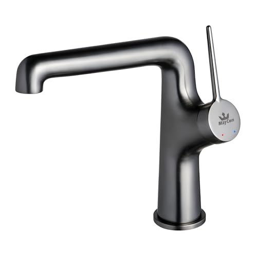 MayCon Mitigeur Salle De Bain | Robinet Pour Lavabo | Monotrou en Laiton Massif | Design Moderne...